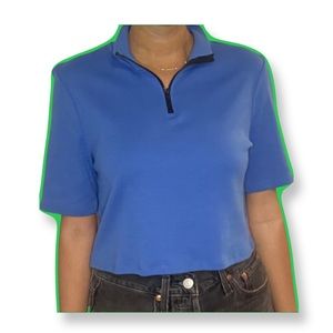 Blue Quarter-zip top